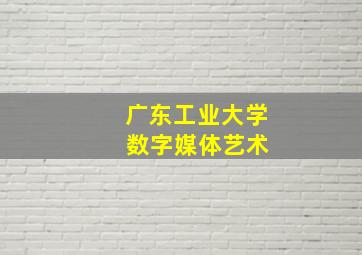 广东工业大学 数字媒体艺术